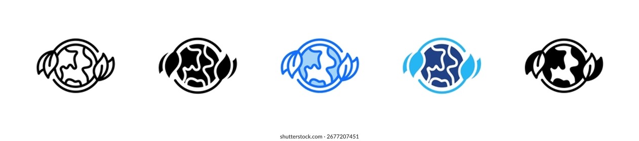 Conjunto de iconos respetuoso del medio ambiente Colección de estilo múltiple
