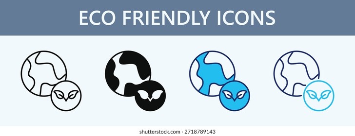 Conjunto de iconos respetuoso del medio ambiente Colección de estilo múltiple