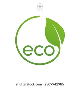 Eco friendly Icon symbol template for graphic and web design collection logo vector illustration