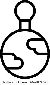 icono ecológico. Diseño de estilo lineal delgado aislado sobre fondo blanco