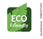 Eco friendly icon vecor on white background. Ecology, vegan, organic product mark.