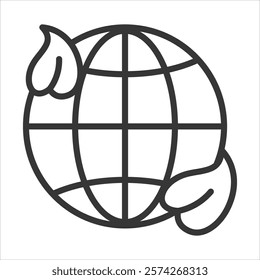 Eco Friendly Icon Vector Illustration Outline