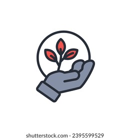 eco friendly icon. vector.Editable stroke.linear style sign for use web design,logo.Symbol illustration.