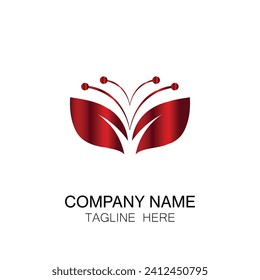 Eco friendly icons. Ecologic food stamps. Organic natural food labels. Leaf Simple Logo suitable for your company logo