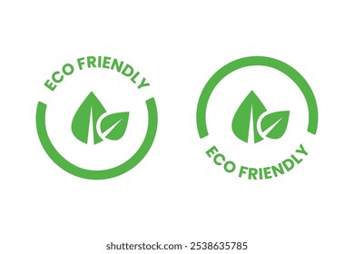 Eco friendly icons. Ecologic food stamps. Organic natural food labels. Vector illustration