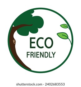 Eco friendly icons. Healthy natural product label logo design