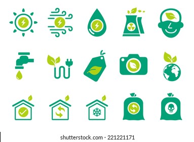 Eco friendly icons - Illustration