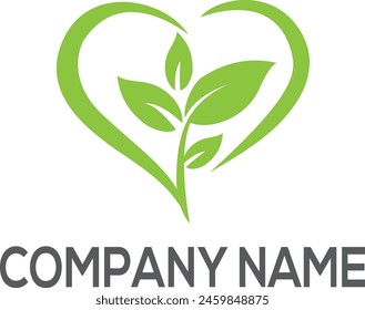 Logo de la hoja de Iconos Eco Friendly. Estampillas ecológicas de alimentos. Etiquetas orgánicas de alimentos naturales. Y amor artículo