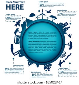 Eco Friendly Infographic Template  - suitable for posters, flyers, brochures, banners, badges, labels, wallpapers, web design, advertising, publicity or any branding.