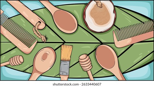 Eco friendly items vector illustration   