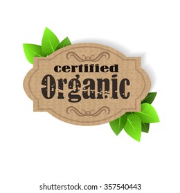 Eco Friendly Label certified organic recycling tag  