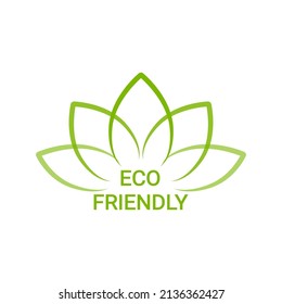Eco friendly label design isolated vector