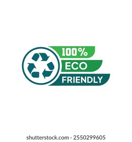 Eco friendly label design vector