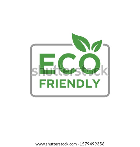 Eco friendly label emblem design vector template