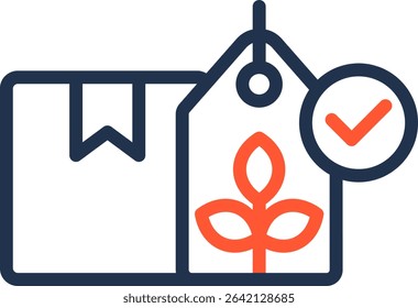 Eco Friendly Label Icon Color Line Vector Illustration