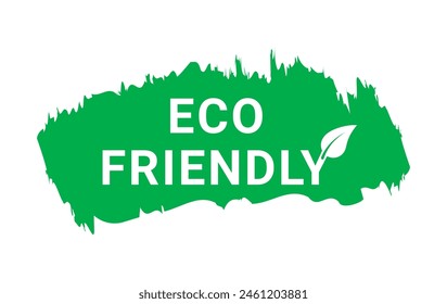 Eco friendly label isolated on white background