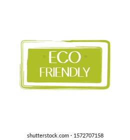Eco friendly label. Natural, organic, fresh, food sticker. Vector graphic design.