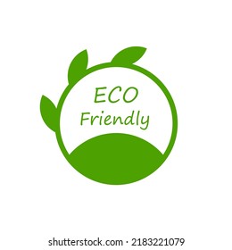 Eco Friendly label. Organic packaging sticker