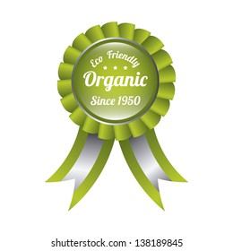 eco friendly label over white background. vector illustration
