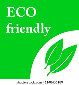 Eco friendly label. Vector badge for natural products. Flat design.