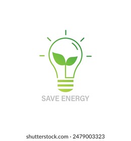 Eco Friendly Lamp Icon Vector Design.