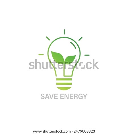 Eco Friendly Lamp Icon Vector Design.