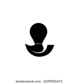 eco friendly lamp logo design template