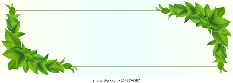 Diseño botánico del marco de la hoja respetuoso del medio ambiente.