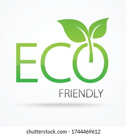 Eco Friendly Leaf Logo Sustainable Environmental Stock Vector (Royalty ...