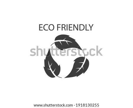Eco friendly, leaves, recycle icon. Vector illustration.