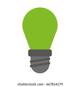 eco friendly lightbulb green idea icon image 