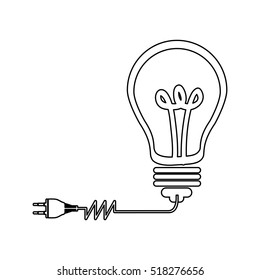eco friendly lightbulb icon image 