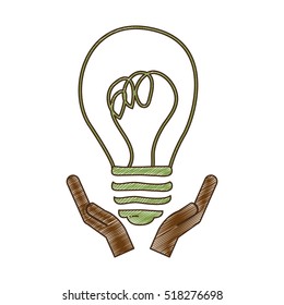 eco friendly lightbulb icon image 