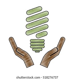 eco friendly lightbulb icon image 