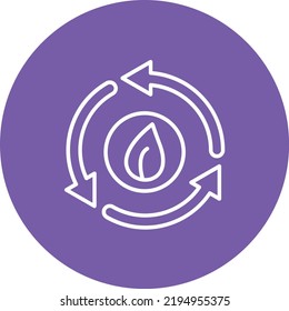 Eco Friendly Linie Kreis Symbol Vektorbild. Kann auch für Web-Apps, mobile Apps und Printmedien verwendet werden.