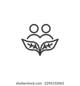 Icono de línea ecológica. signo de estilo lineal para concepto móvil y diseño web. Icono de vector de contorno ecológico. Símbolo, ilustración del logotipo. Gráficos vectoriales