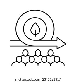 eco friendly line icon vector. eco friendly sign. isolated contour symbol black illustration