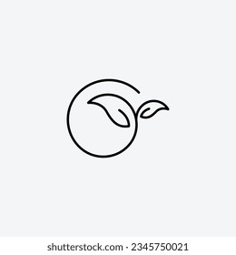 Eco friendly line icon vector illustration