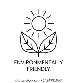 Vector de línea respetuoso del medio ambiente con el trazo editable para el embalaje