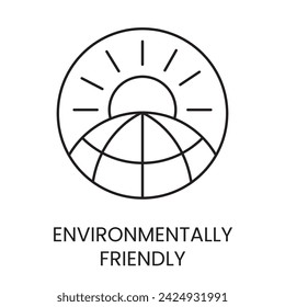 Vector de línea respetuoso del medio ambiente con el trazo editable para el embalaje