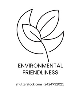 Eco friendly line vector with editable stroke for packaging