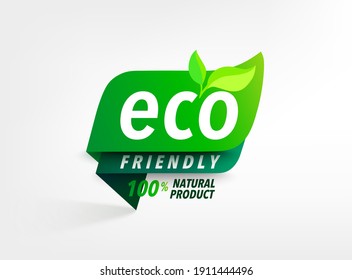 Eco friendly loco,concept of reasonable consumption lifestyle.Natural organic product,fresh farm,saving ecology and ecosystem.Template for your design in web,banners,flyers,posters.Vector illustration