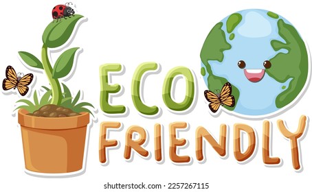 Eco friendly logo banner vector illustration