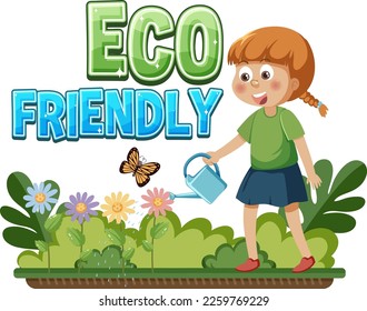 Ilustración vectorial del logotipo ecológico