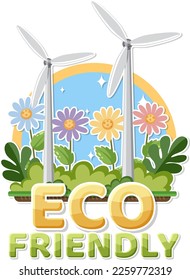Eco friendly logo banner vector illustration