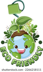 Eco friendly logo banner vector illustration