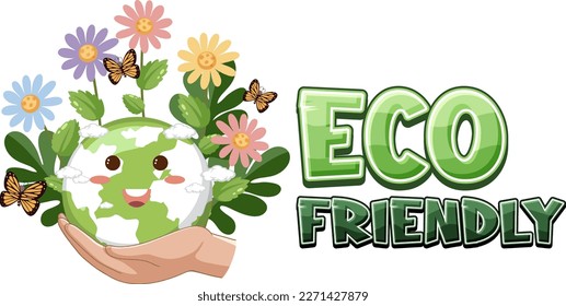 Eco friendly logo banner vector illustration