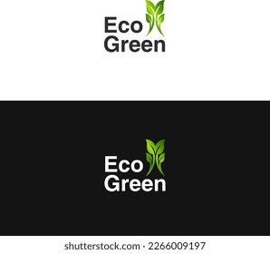 eco friendly logo business vector design template : eco green sustainable organic world logo iconic logo design vector idea inspiration.