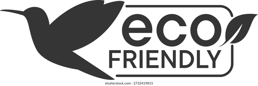 Eco friendly logo design with bird and leaf that shows support for nature and sustainability