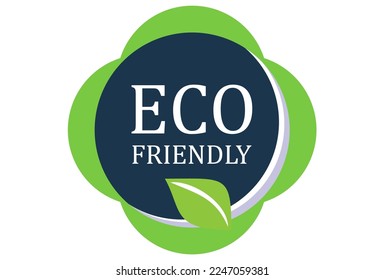 eco friendly logo design, minimalist flat design logo template element, vector illustration